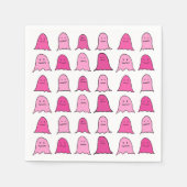 Pink Halloween Ghosts Serviette (Vorderseite)