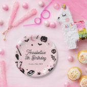 Pink Halloween Girl Geburtstagsparty Pappteller (Party)