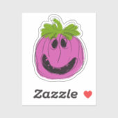 Pink Halloween Jack 'o Lantern Sticker (Blatt)