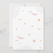 Pink Halloween Little Boo Baby Dusche Einladung (Rückseite)