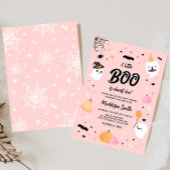 Pink Halloween Little Boo Baby Dusche Einladung