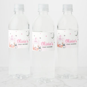 Pink Halloween Little Boo Baby Dusche Wasserflaschenetikett
