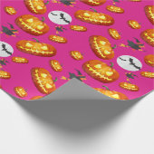 Pink Halloween Magic Pattern Geschenkpapier (Ecke)