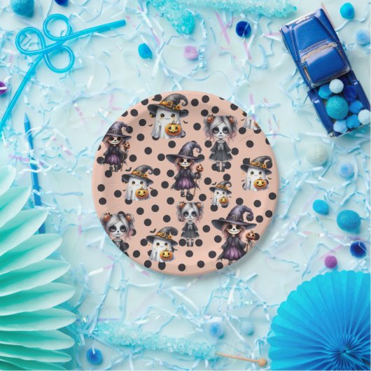 Pink Halloween Niedlich Pappteller (Party)