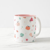 Pink Halloween niedliche Pumpkins Kaffee Tasse (VorderseiteRechts)