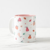Pink Halloween niedliche Pumpkins Kaffee Tasse (Vorderseite Links)