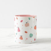 Pink Halloween niedliche Pumpkins Kaffee Tasse (Mittel)