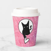 Pink Halloween Paper Cups von Poet Adiela Akoo Pappbecher (Rückseite)