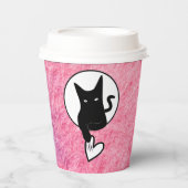 Pink Halloween Paper Cups von Poet Adiela Akoo Pappbecher (Vorderseite)