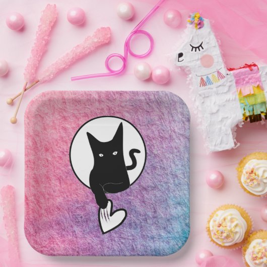 Pink Halloween Paper Plate von Poet Adiela Akoo Pappteller (Party)