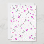 Pink Halloween Party Einladung für Mädchen (Rückseite)