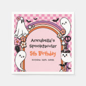 Pink Halloween Party für Kinder Serviette (Vorderseite)