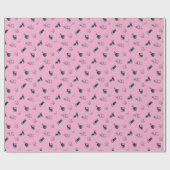 Pink Halloween Pattern Geschenkwrap 💀 Geschenkpapier (Flach)