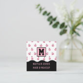 PINK HALLOWEEN PUMPKIN QUADRATISCHE VISITENKARTE (Stehend Vorderseite)