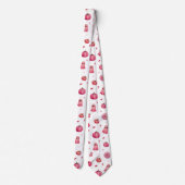 Pink Halloween Pumpkins Krawatte (Rückseite)