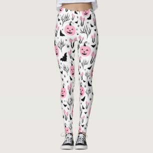 PINK HALLOWEEN PUMPKINS UND MUSCHRÄUME LEGGINGS