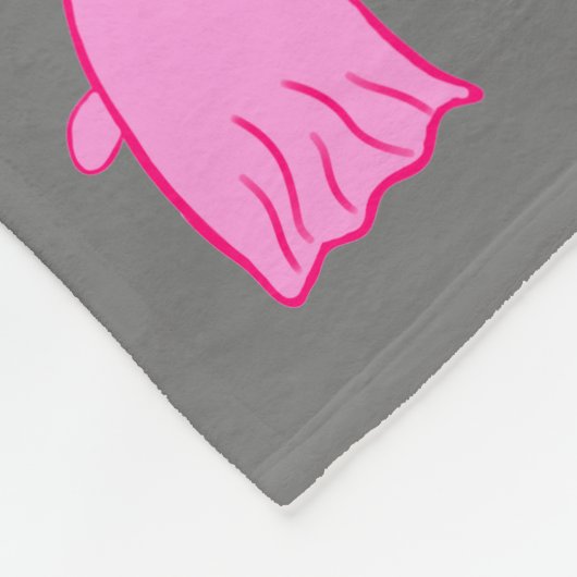 Pink Halloween Rosie Ghost Fleecedecke (Ecke)