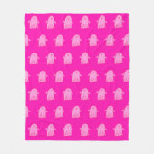 Pink Halloween Rosie Ghost Fleecedecke (Vorderseite)