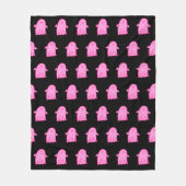 Pink Halloween Rosie Ghost Fleecedecke (Vorderseite)