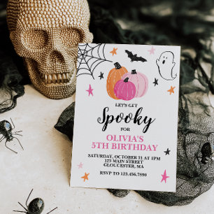 Pink Halloween Spooktacular Girl Geburtstag Einladung
