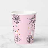 Pink Halloween Spooky Ghost Pappbecher (Links)