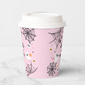 Pink Halloween Spooky Ghost Pappbecher (Links)