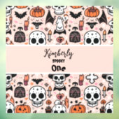 Pink Halloween Trick oder Behandeln von benutzerde Fensteraufkleber (Blatt 3)