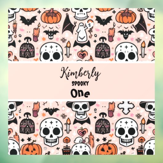 Pink Halloween Trick oder Behandeln von benutzerde Fensteraufkleber (Blatt 3)