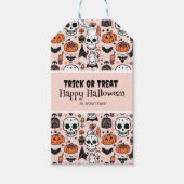 Pink Halloween Trick oder Behandeln von benutzerde Geschenkanhänger (Vorderseite)