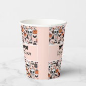 Pink Halloween Trick oder Behandeln von benutzerde Pappbecher (Rechts)