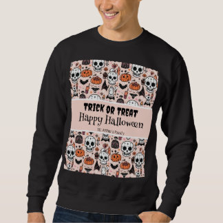 Pink Halloween Trick oder Behandeln von benutzerde Sweatshirt