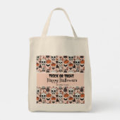 Pink Halloween Trick oder Behandeln von benutzerde Tragetasche (Rückseite)