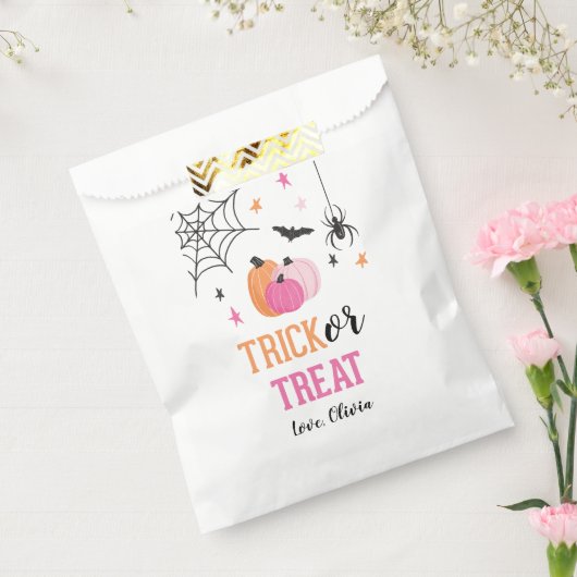 Pink Halloween Trick oder Treat Pumpkins und Spinn Geschenktütchen (Versiegelt)
