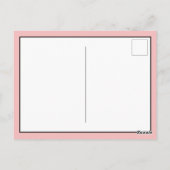 Pink Halloween Whimsical Pumpkins und Boo Postkarte (Rückseite)