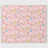 Pink Halloween Wrapping Paper Geschenkpapier (Flach)