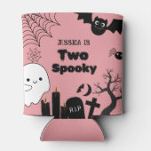 Pink Halloween zwei sprichwörtliche zweite Geburts Dosenkühler (Rückseite)