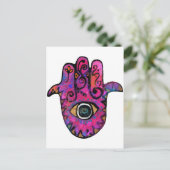 **PINK HAMSA** POSTKARTE (Stehend Vorderseite)