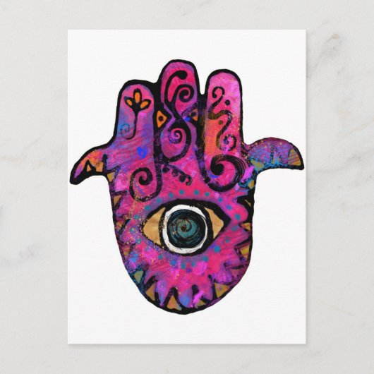 **PINK HAMSA** POSTKARTE (Vorderseite)