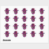 **PINK HAMSA** RUNDER AUFKLEBER (Blatt)