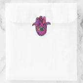 **PINK HAMSA** RUNDER AUFKLEBER (Tasche)
