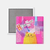 Pink Hamster Magnet (Vorderseite/Rückseite)