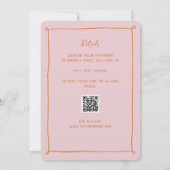 Pink Hand Draodle Food Brautparty Einladung (Rückseite)