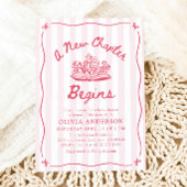 Pink Hand Drawn A New Chapter Begins Baby Shower Einladung