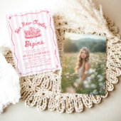 Pink Hand Drawn A New Chapter Begins Baby Shower Einladung