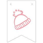 Pink Hand-Drawn Après Bébé Girl Baby Shower Wimpelkette (Zweite Fahne)