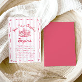 Pink Hand Drawn Book Her New Chapter Bridal Shower Einladung