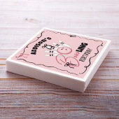 Pink Hand Drawn BOWling Bows Girl Birthday Party Serviette