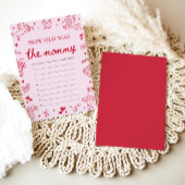 Pink Hand Drawn How Old Was The Mommy Game  Einladung