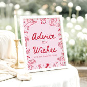 Pink Hand Drawn Modern Valentine Advice and Wishes Poster