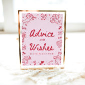 Pink Hand Drawn Modern Valentine Advice and Wishes Poster